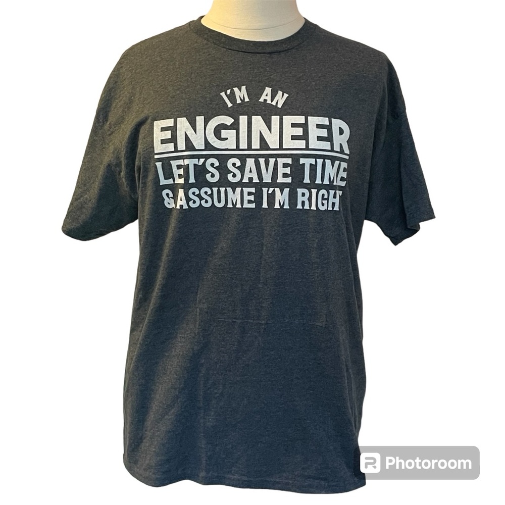 Men’s charcoal Grey Engineer  T-shirt XL NWOT
